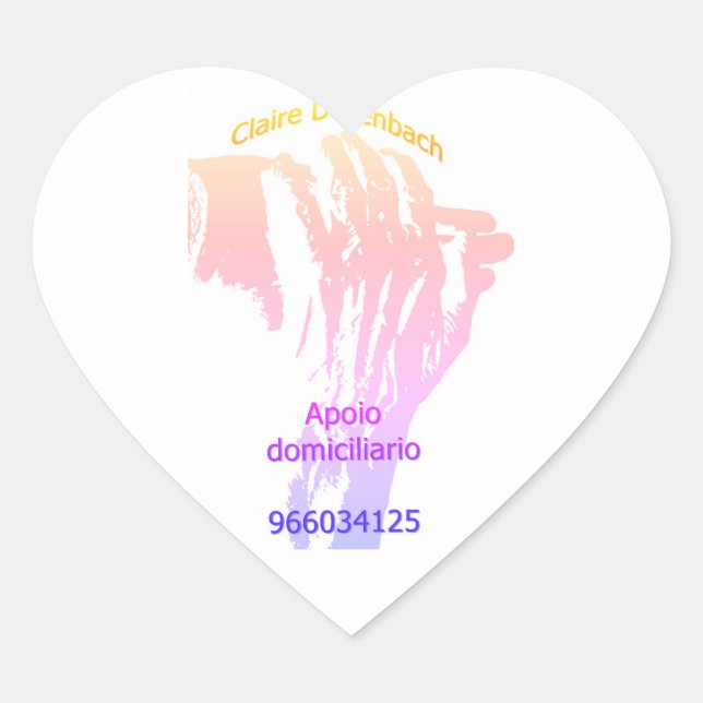 care heart sticker (Front)