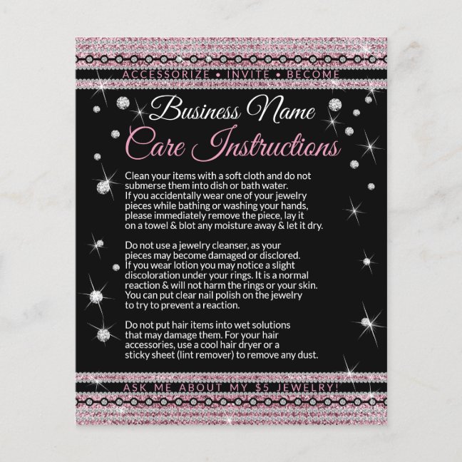 Care Instructions Avoid 5 SS Flyer