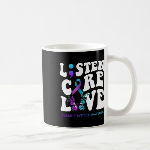 Care Love Butterfly Suicide Prevention Awareness  Coffee Mug