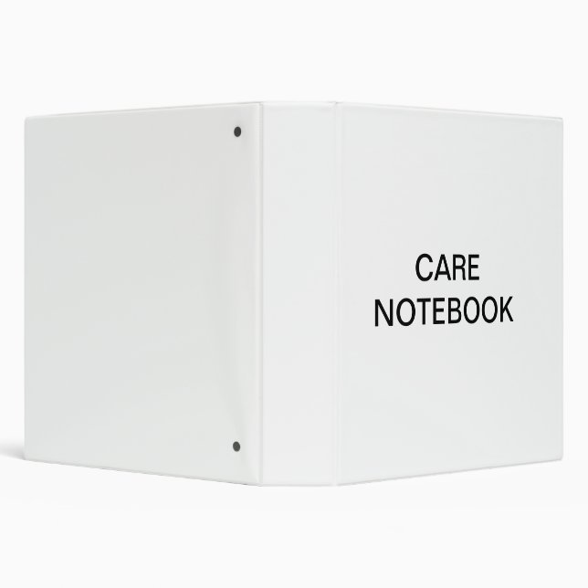Care Notebook 3 Ring Binder (Background)