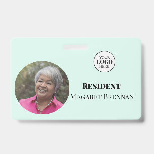 Care Nursing or Retirement Resident Photo ID Badge