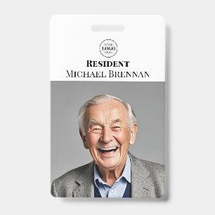 Care Nursing or Retirement Resident Photo ID Badge
