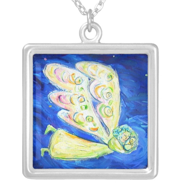 Care of the Soul Angel Art Custom Pendant Necklace (Front)