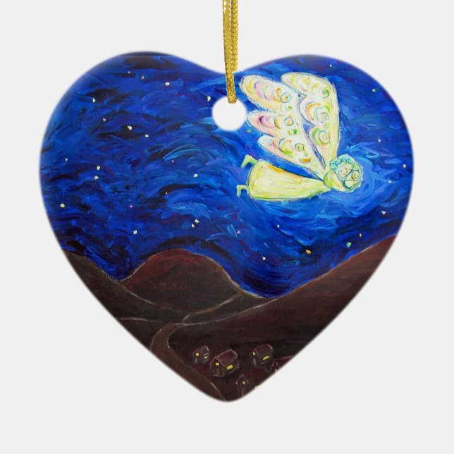Care of the Soul Angel with Baby Art Gift Ornament (Front)