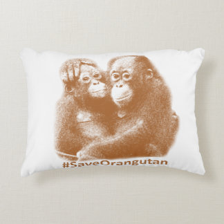 Care Orangutan Decorative Pillow