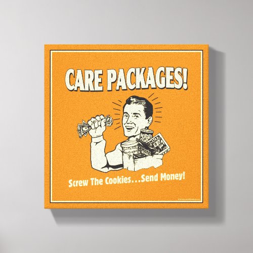 Care Packages Screw Cookies Send  Canvas Print