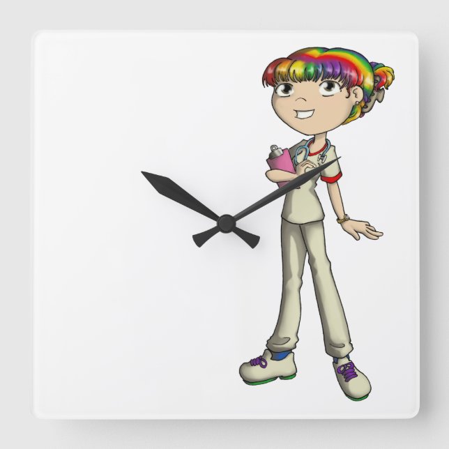 Care Square Wall Clock (Front)