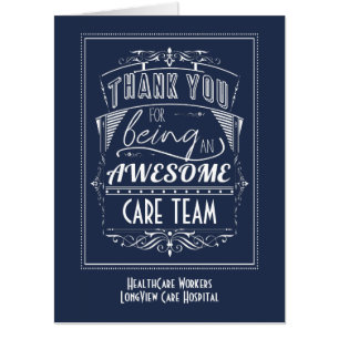 Care Team Thank you Awesome Oversized Card