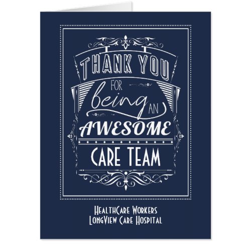 Care Team Thank you Awesome Oversized Card