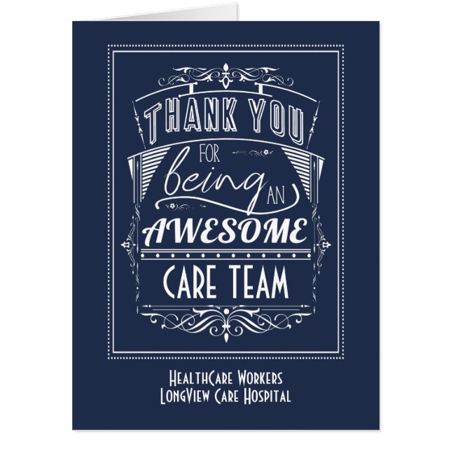 Care Team Thank you Awesome Oversized Card (Front)