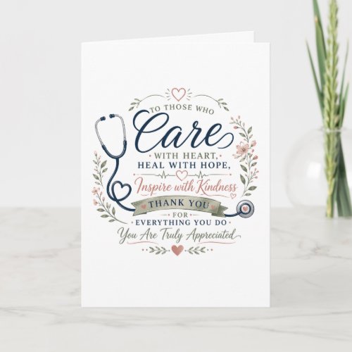 Care With Heart Healthcare Appreciation Card