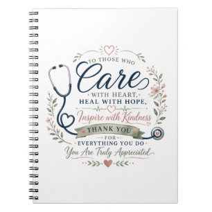 Care With Heart Healthcare Appreciation Notebook