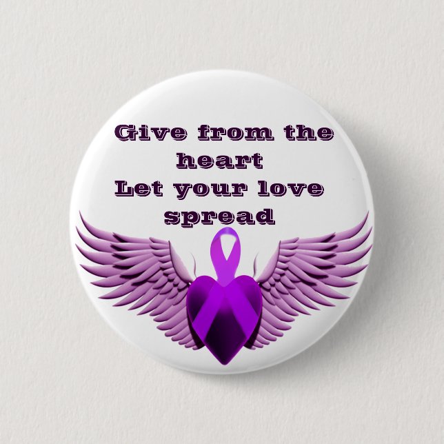 Care with love_ pinback button (Front)