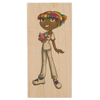 Care Wood Flash Drive