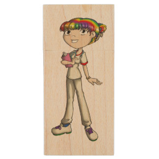 Care Wood Flash Drive