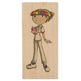 Care Wood Flash Drive