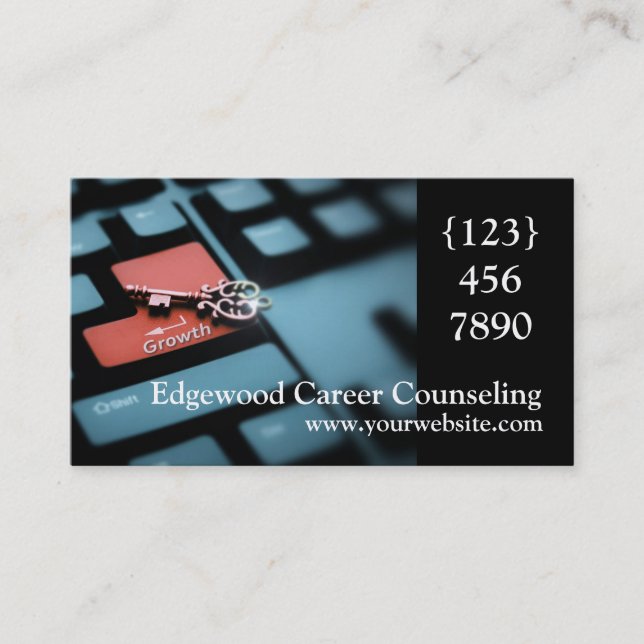 Career Counseling Therapist Life Coach Business Card (Front)