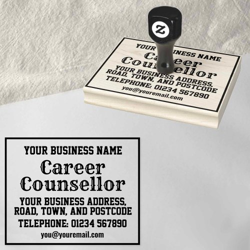 Career Counsellor with Name Address etc Rubber Stamp