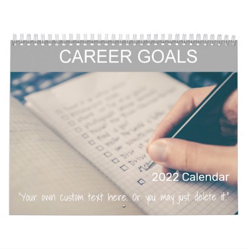 Career Goals Calendar