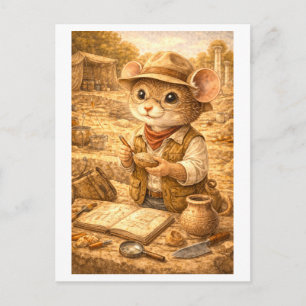 Career Mouse as Archaeologist Postcard