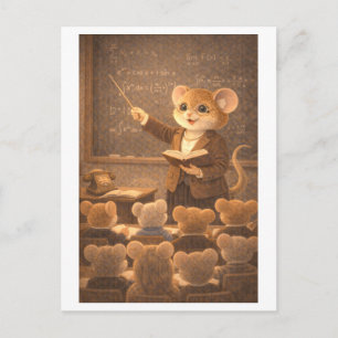 Career Mouse as University Professor Postcard