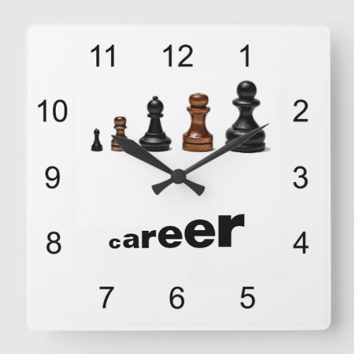 Career Path Square Wall Clock