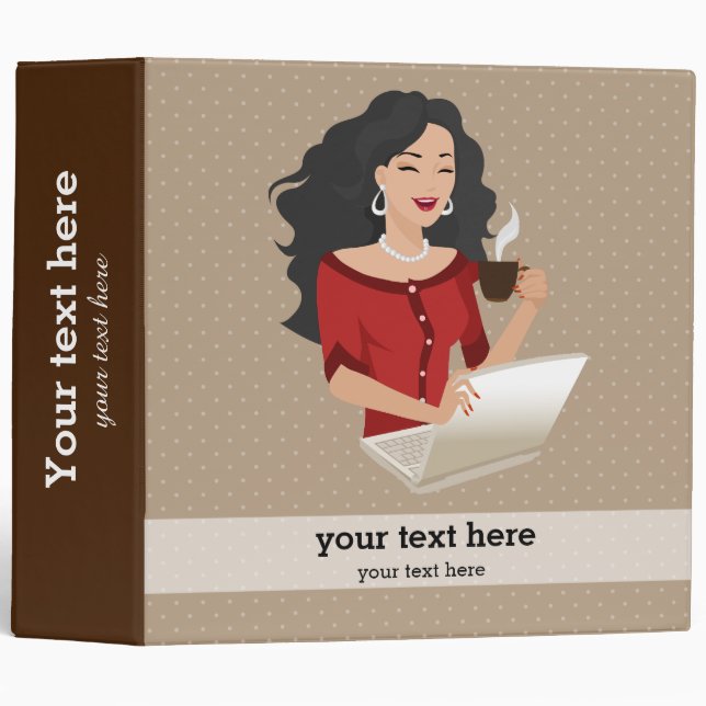 Career woman black hair binder (Front/Spine)