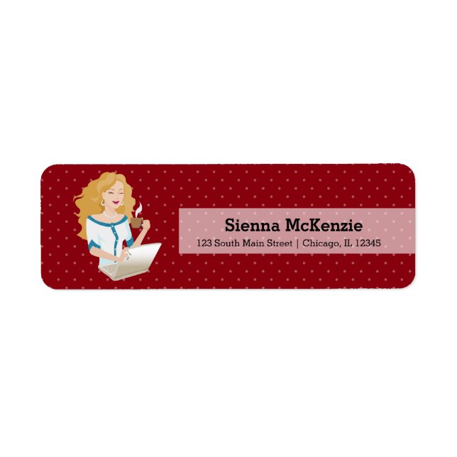 Career woman blonde hair label (Front)