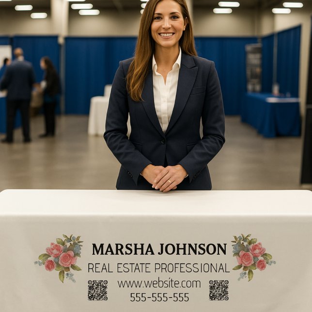 Careers Fair Custom Personal Name Contact Details Tablecloth (Careers Fair Custom Personal Name Contact Details Business Card Tablecloth)