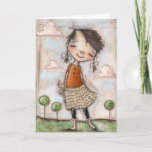 Carefree and Wonderful - Birthday Card<br><div class="desc">One of my favorite images and bestselling cards.
Features my original artwork - "Carefree" ©studiodudaart
You can easily customize or remove the inside text to suit your needs.</div>