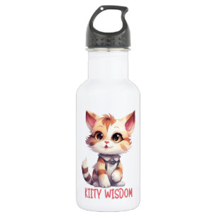 Carefree Cat Attitude – Playful Feline Design Stainless Steel Water Bottle