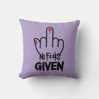Carefree vibe - Minimalist Middle Finger Design Throw Pillow