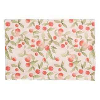 Carefree Watercolor Cherries Pillow Case