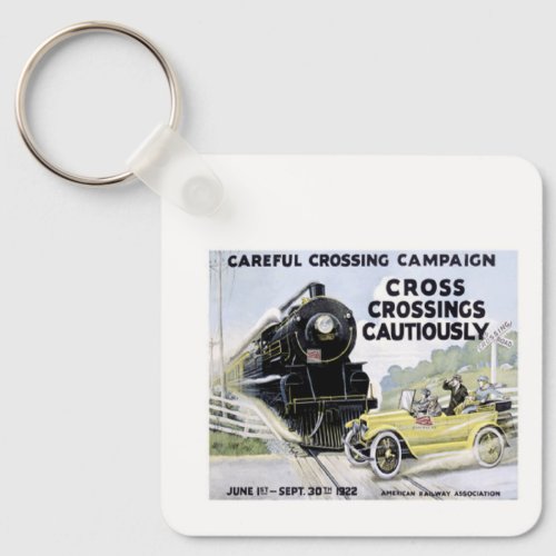 Careful Crossing ARA Crossing Safety Poster 1922  Keychain