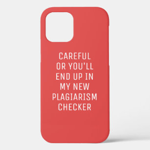 Careful Plagiarism Checker Minimalist iPhone 12 Case