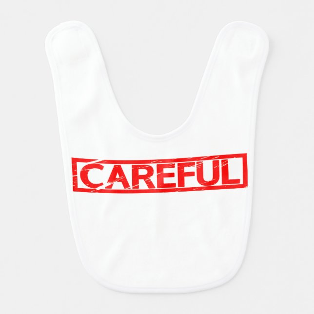 Careful Stamp Baby Bib (Front)