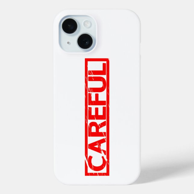 Careful Stamp Case-Mate iPhone Case (Back)