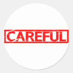 Careful Stamp Classic Round Sticker