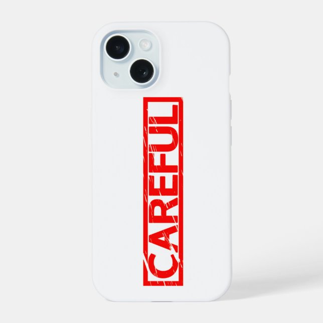 Careful Stamp Iphone Case (Back)