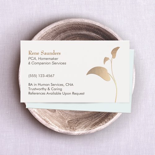 Caregiver and Companion Services Business Card