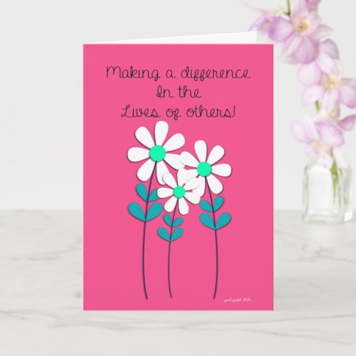 Caregiver Appreciation Pink Card