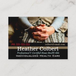 Caregiver Attentive Compassion Professional Business Card
