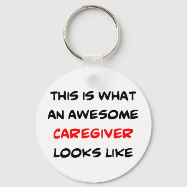 caregiver, awesome keychain (Front)