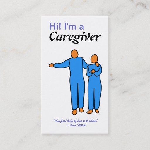 Customizable Caregiver Business Card template