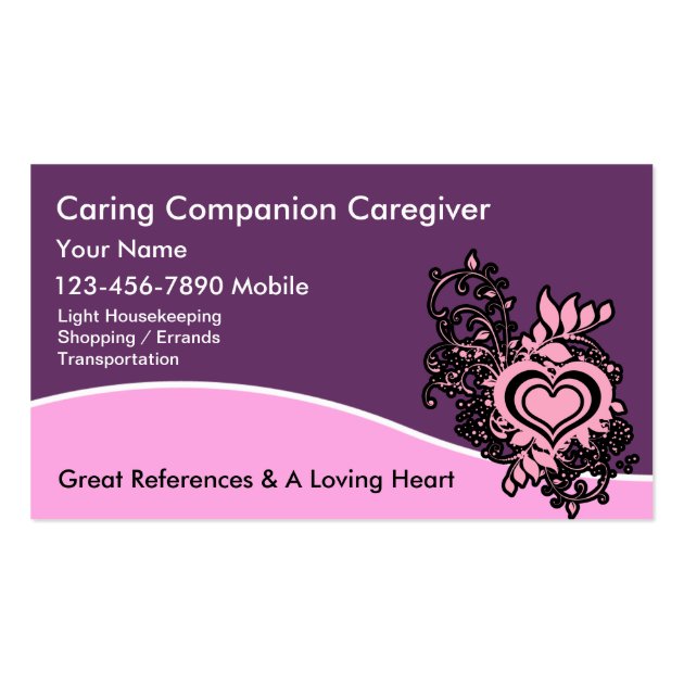 Caregiver Business Cards