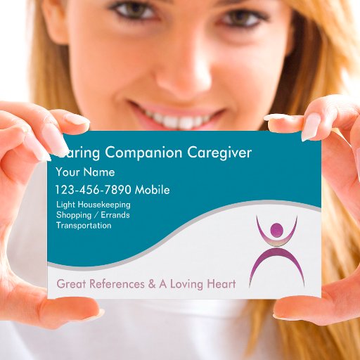 Customizable Caregiver Business Cards