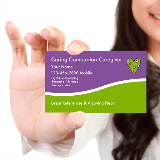 Customizable Caregiver Business Cards