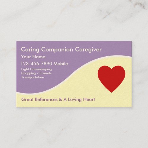 Caregiver Business Cards