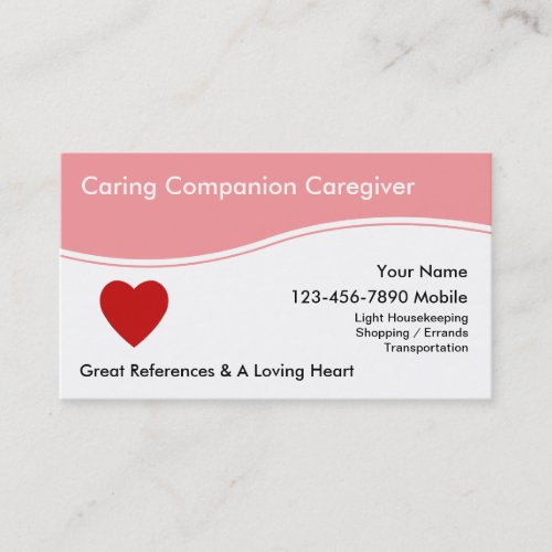 Caregiver Business Cards