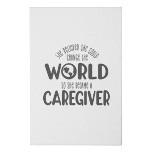 Caregiver, Care giver aid design Faux Canvas Print